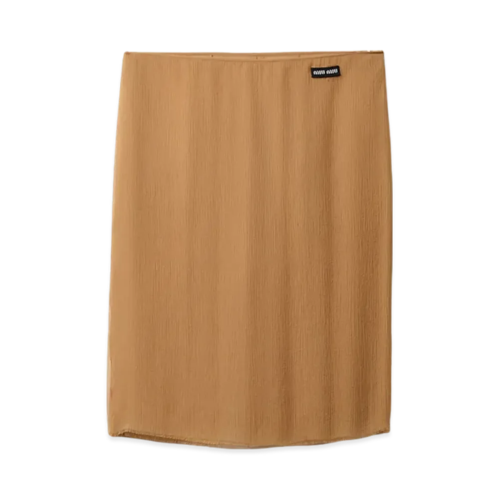 MIU MIU Women's Chiffon Skirt "Biscuit"
