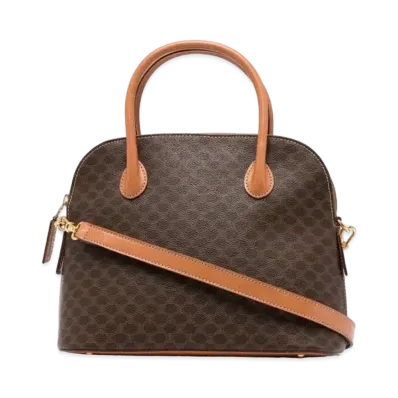 CELINE Preowned Macadam 2Way Handle Bag "Brown"