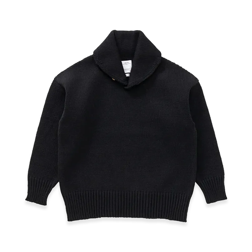 visvim Monte Shawl Collar Knit "Black"