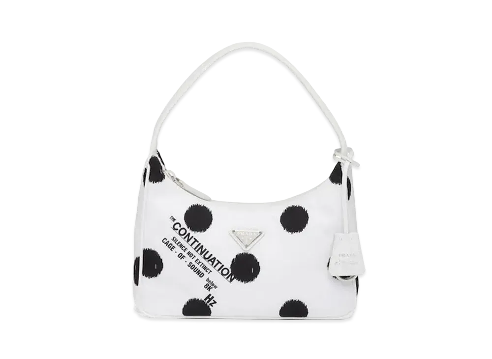 PRADA Printed Re-Nylon Re-Edition 2000 Mini Bag "White"