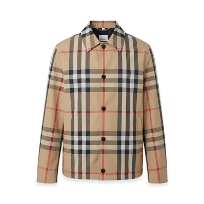 Burberry SUSSEX CHK Nylon Coach Jacket "Beige"