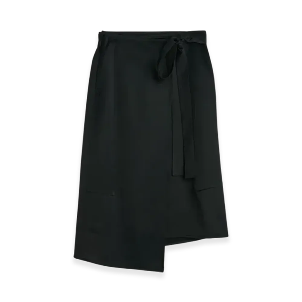 OUR LEGACY Women's Work Sarong Skirt Emotional Sateen "Black"