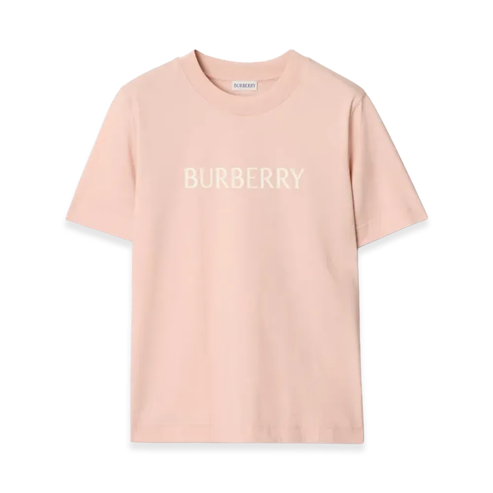 Burberry Women's Logo Cotton Tee "Bouquet Pink"