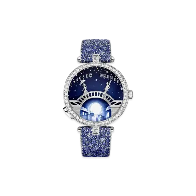 Van Cleef & Arpels Lady Arpels Pont des Amoureux Claire de Lune watch "18K White gold/Sapphire/Diamond"