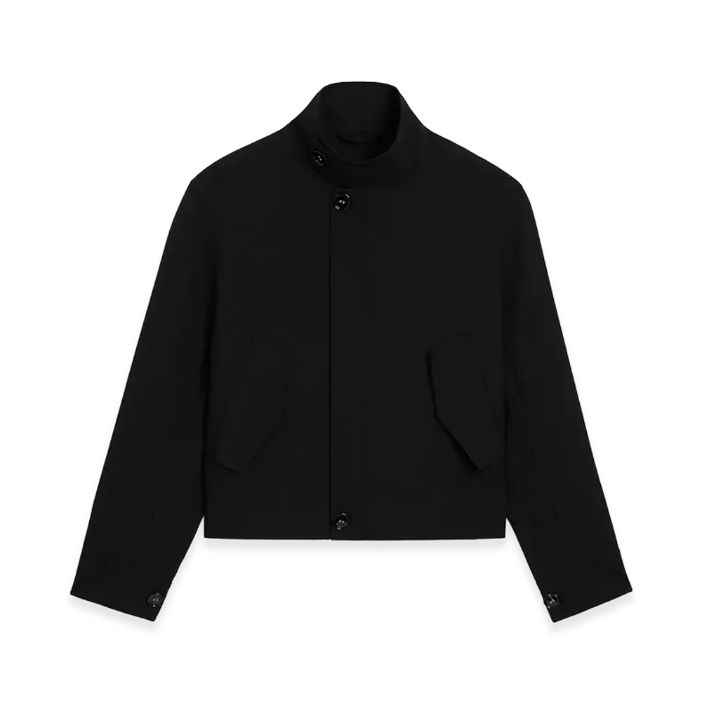 AMI PARIS New Wool Harrington Jacket "Black"