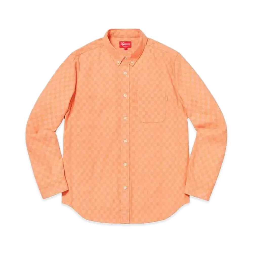 Supreme Checkered Denim Shirt "Peach"