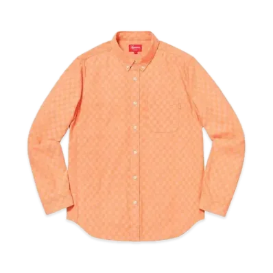 Supreme Checkered Denim Shirt "Peach"