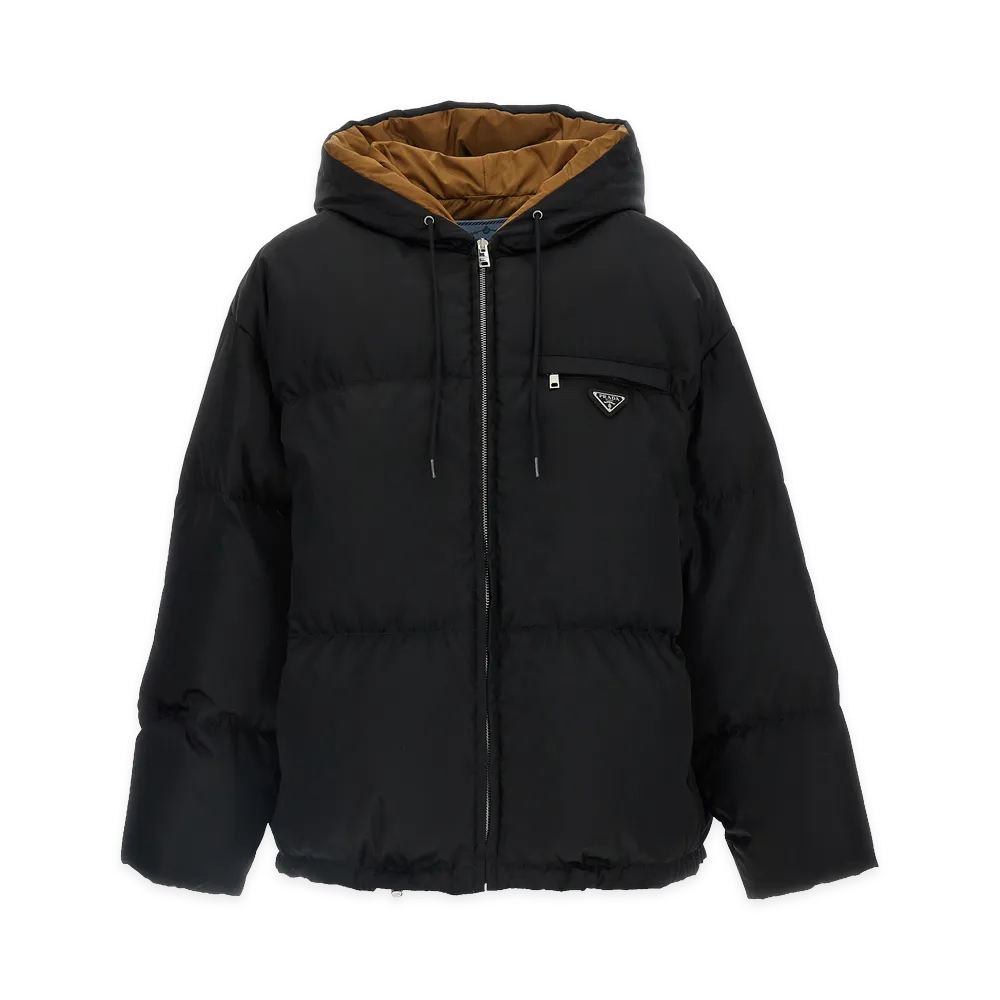 PRADA Women's Re-Nylon Maxi Down Jacket "Black"