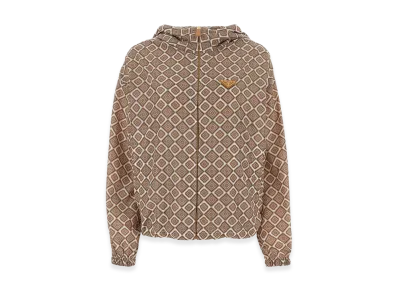 PRADA Women's Printed Nylon Windbreaker "Beige"