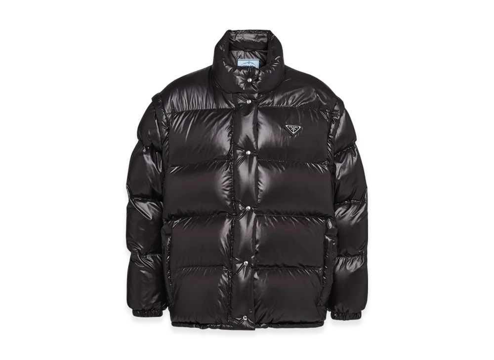 PRADA Women's Re-Nylon Convertible Down Jacket "Black"