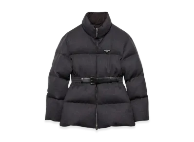 PRADA Women's Flannel Down Jacket Slate "Gray"