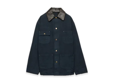 PRADA Canvas Briefcase Jacket "Navy"