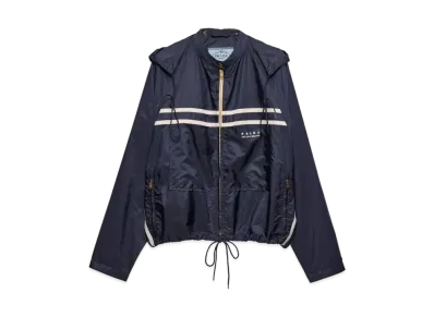 PRADA Women's Lightweight Re-Nylon Blouson Jacket "Navy"