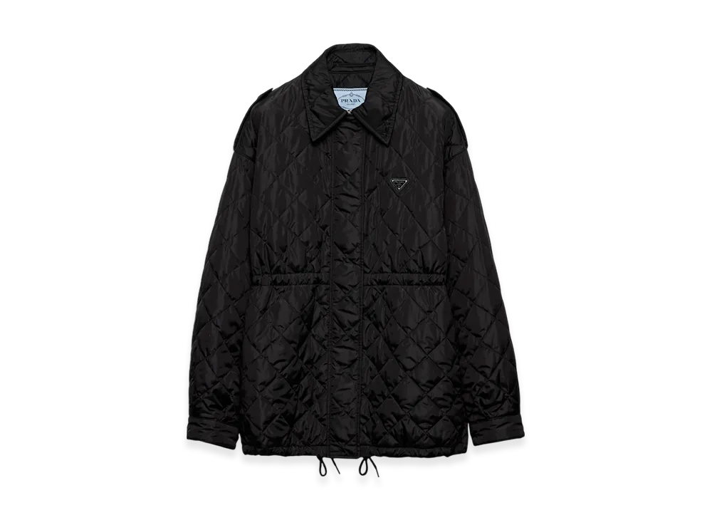 PRADA Women's Lightweight Re-Nylon Blouson Jacket "Black"