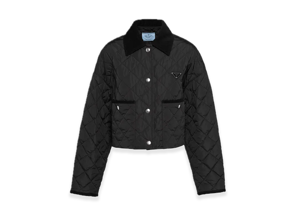 PRADA Light Re-Nylon Cropped Jacket "Black"