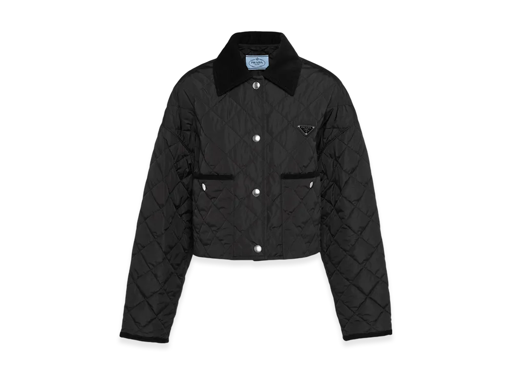 PRADA Women's Light Re-Nylon Cropped Jacket "Black"
