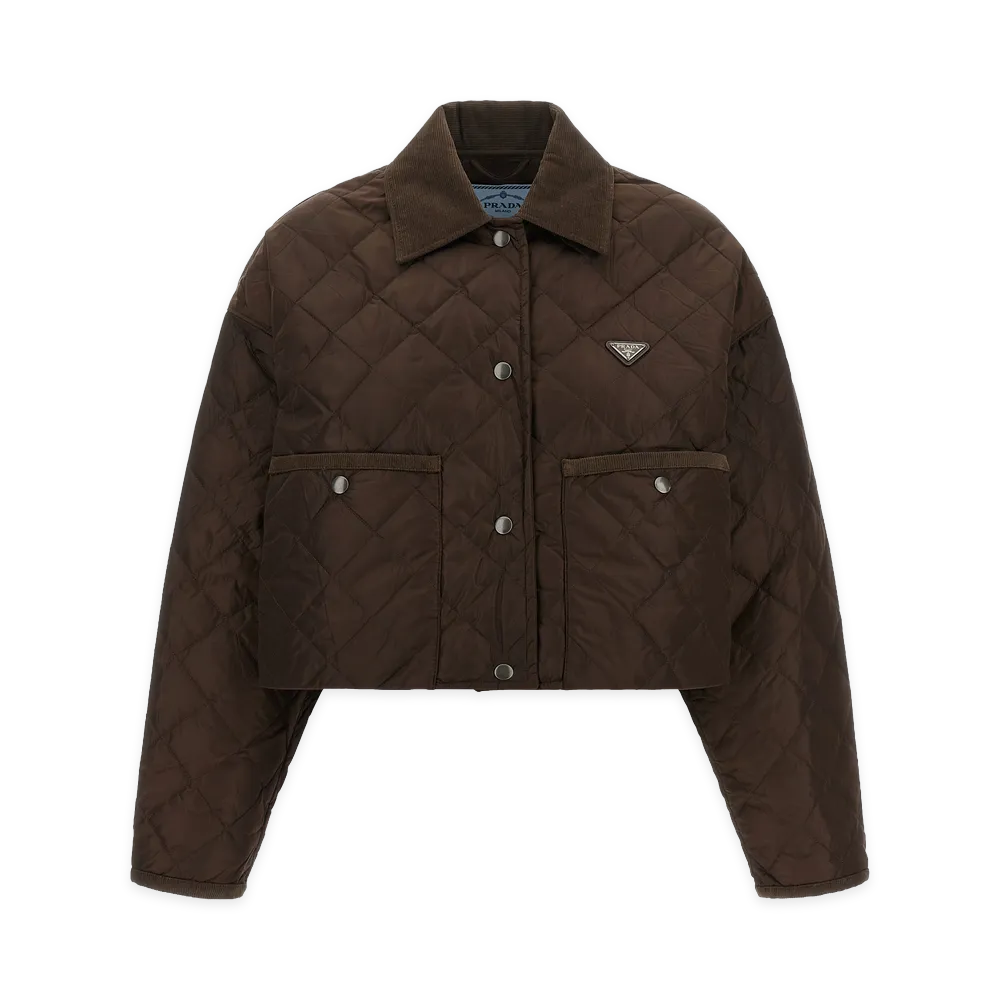 PRADA Women's Blouson Re-Nylon "Brown"