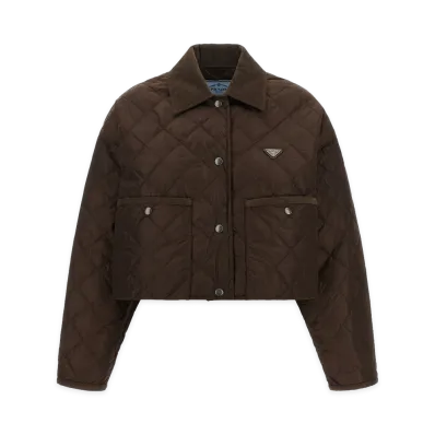 PRADA Women's Blouson Re-Nylon "Brown"