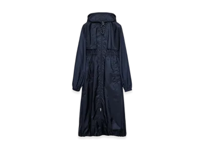 PRADA Women's Long Lightweight Re-Nylon Raincoat "Blue"