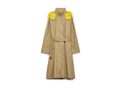 PRADA Women's Technical Poplin Raincoat "Khaki"