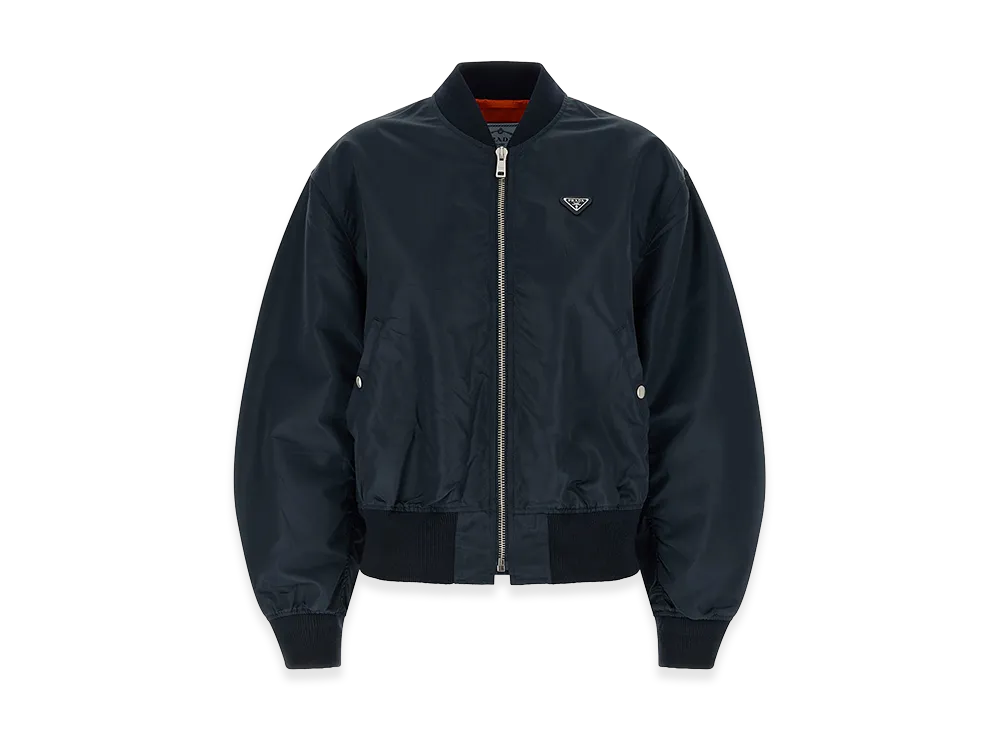 PRADA Women's Twill Bomber Jacket "Blue"