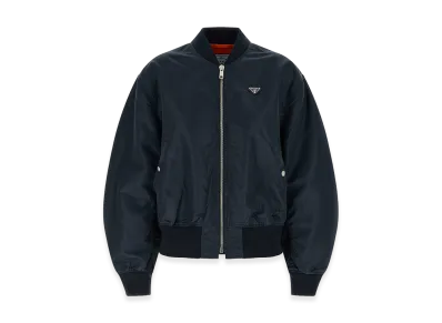 PRADA Women's Twill Bomber Jacket "Blue"