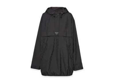 PRADA Women's Printed Re-Nylon Blouson Jacket "Black"