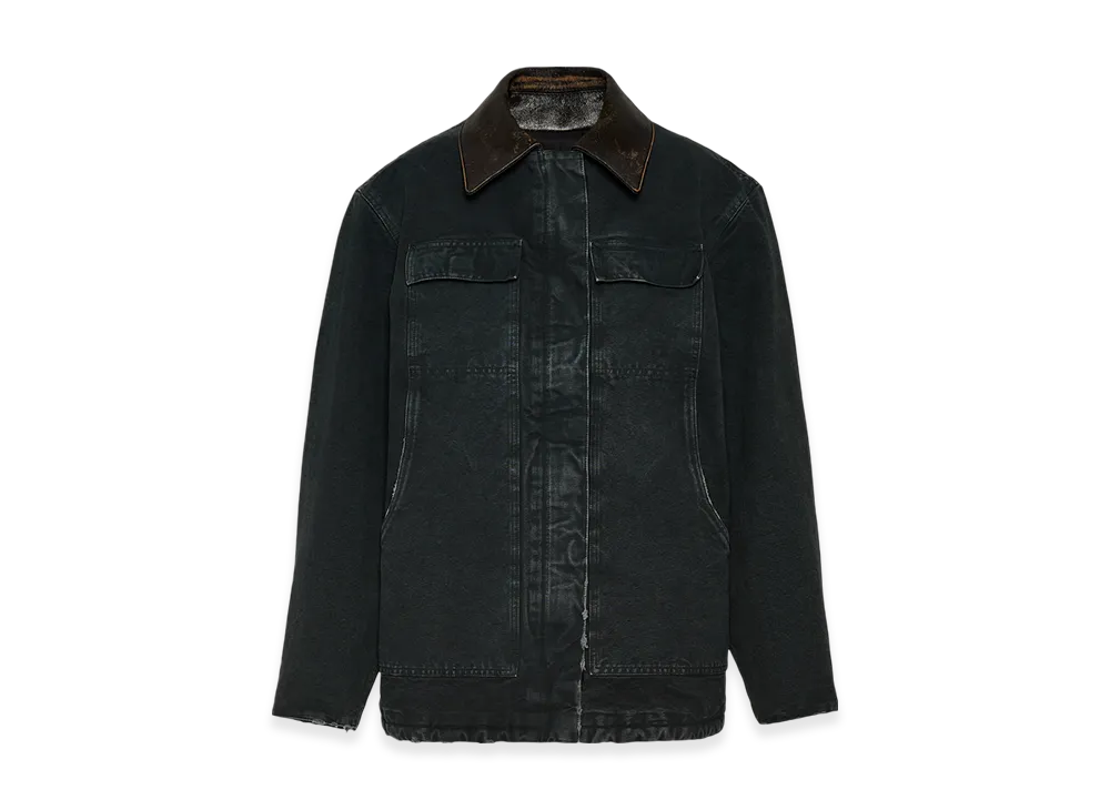 PRADA Women's Canvas Trucker Jacket "Grey"