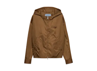 PRADA Women's Re-Nylon Blouson Jacket "Brown"