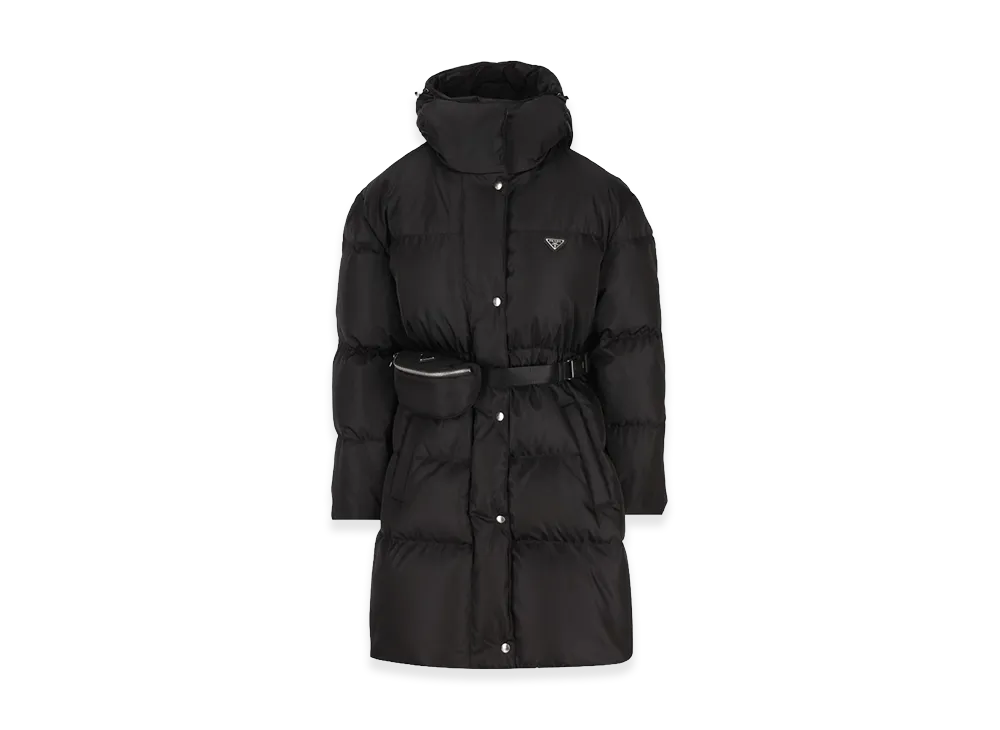PRADA Women's Belted Down Coat "Black"