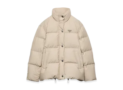 PRADA Women's Technical Fabric Down Jacket "Desert Beige"