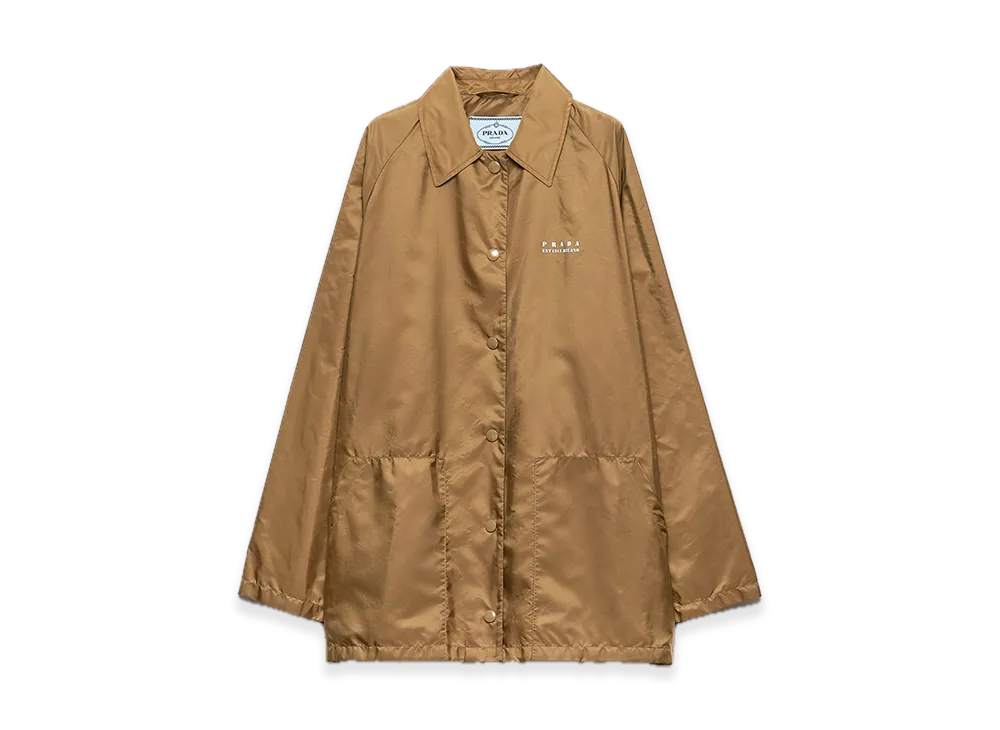 PRADA Lightweight Re-Nylon Blouson Jacket "Brown"