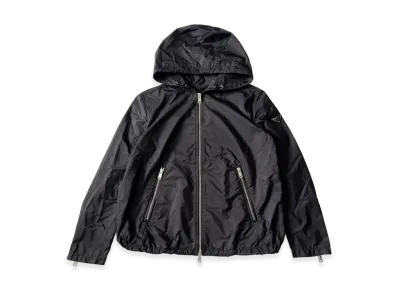 PRADA Women's Double Zip Up Hooded Parka "Black"