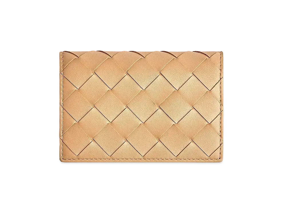 Bottega Veneta Business Card Holder "Almond"