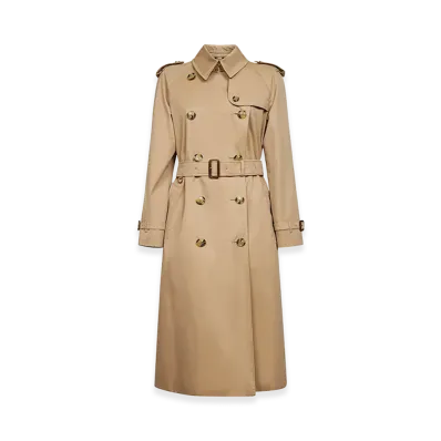 Burberry Women's Long Waterloo Heritage Trench Coat "Beige"