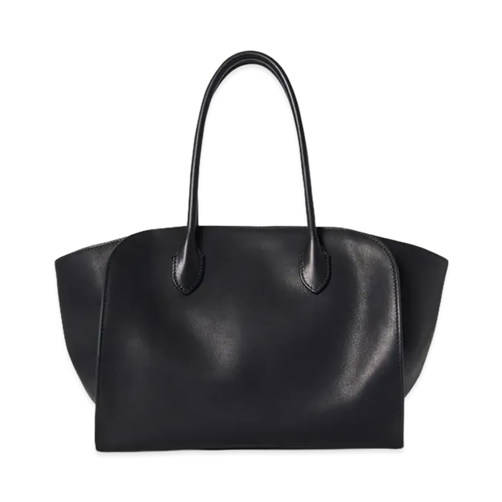 The Row Women's Marlo 12 Leather Tote Bag "Black"