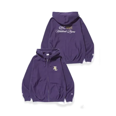 XLARGE x Champion Zip Up Hooded Sweatshirt "Purple"