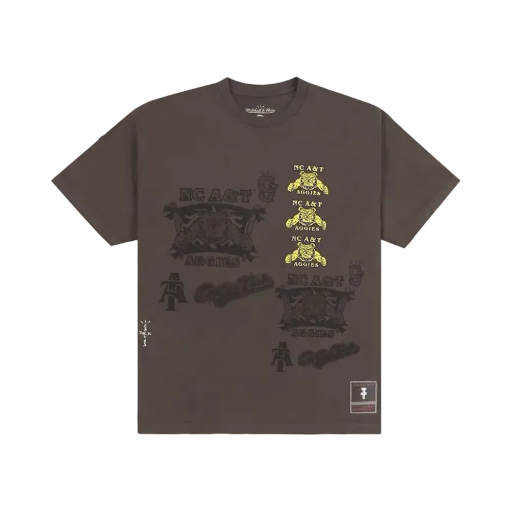 Travis Scott x M&N x NC A&T University Seal Tee "Brown"
