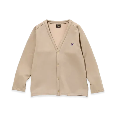 NEEDLES PE/C Lined Fleece V-Neck Cardigan "Beige"