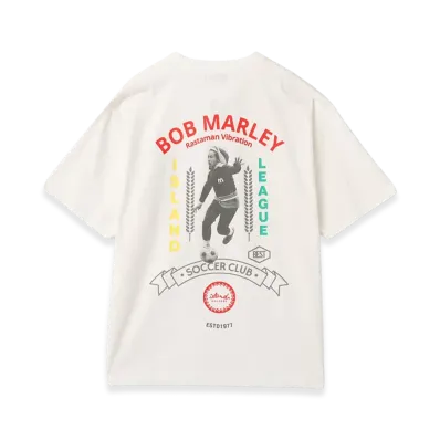 atmos x Bob Marley Foot Ball T-Shirt "White"