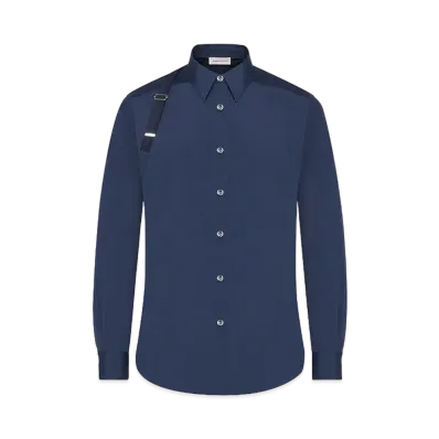 Alexander McQUEEN Selvedge Tape Harness Shirt "Ink Blue"