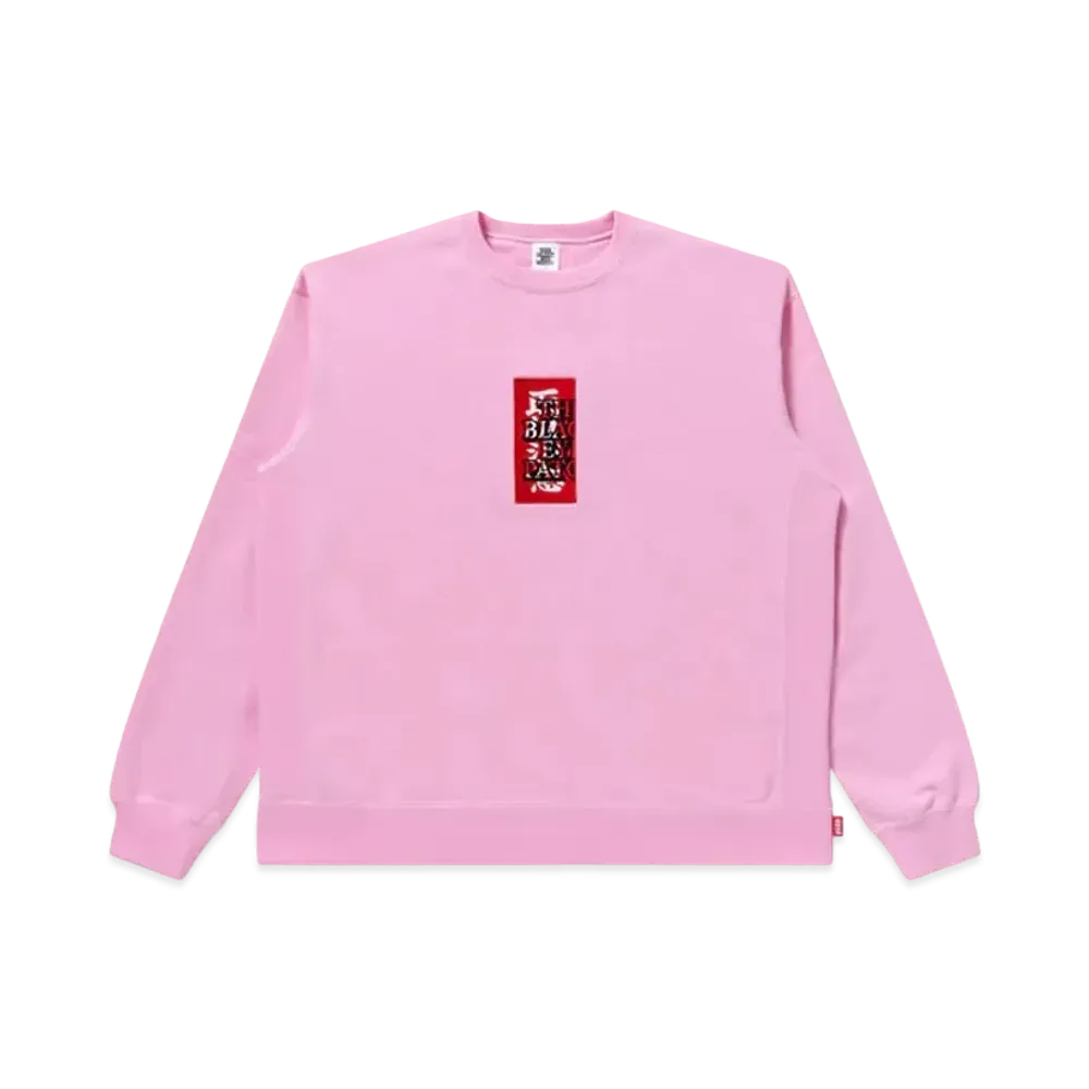 Black Eye Patch Handle With Care Crew Sweat "Pink"