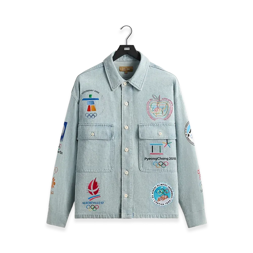 Kith x Olympics Heritage Marks Henson Shirt "Light Indigo"