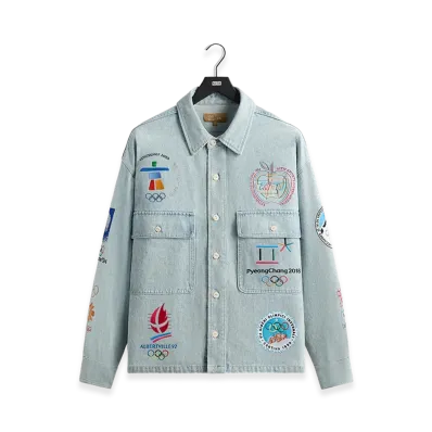 Kith x Olympics Heritage Marks Henson Shirt "Light Indigo"