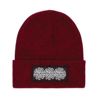 Fucking Awesome Three Spiral Edge Stitch Beanie "Burgundy Heather"