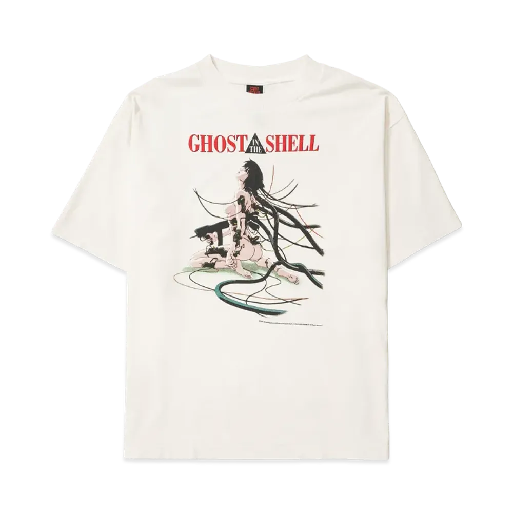 SAINT Mxxxxxx x GHOST IN THE SHELL GS_SS Tee_GITS "White" SM-YS1-0000-C32