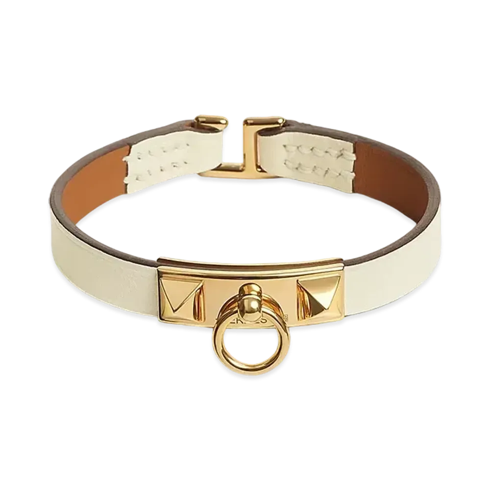 Hermes Rivale Mini Bracelet "Nata/Gold"