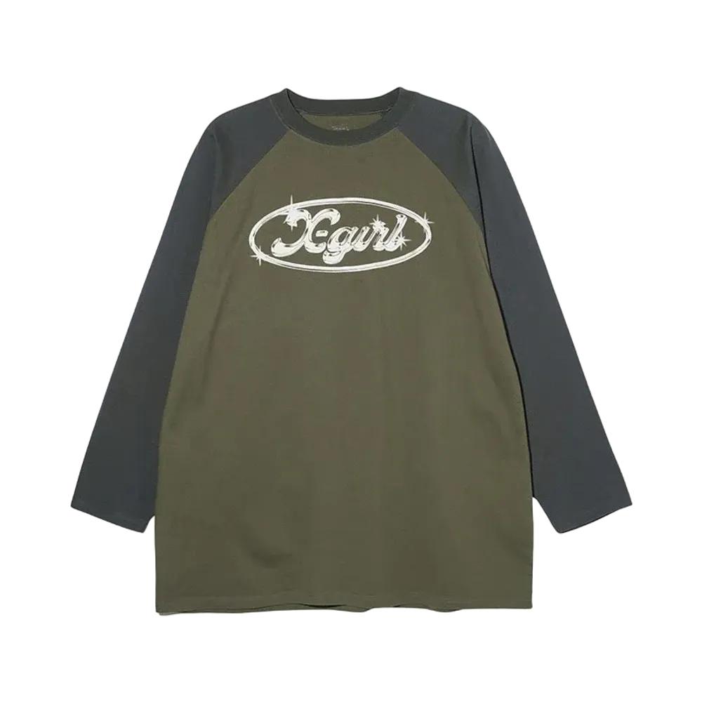 X-Girl Metal Logo B/B Big Tee Dress "Olive"