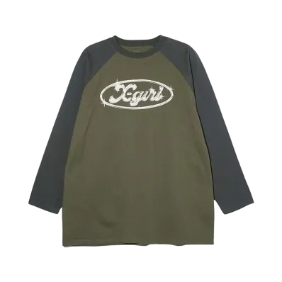 X-Girl Metal Logo B/B Big Tee Dress "Olive"