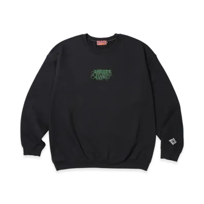 APHRODITEGANG Classic Logo Embroidery Sweat Shirt "Black/Green"